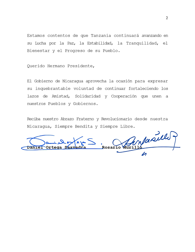 mensaje-nicaragua-tanzania